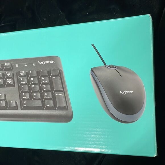 LOGITECH MK120 plug and Play USB Corded Keyboard & Mouse Combo NIB New - Picture 4 of 11